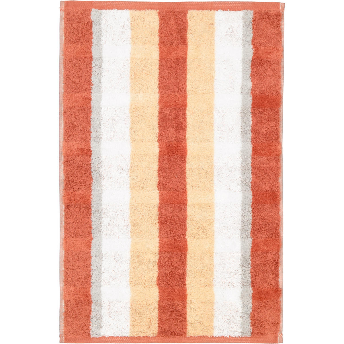 GÄSTETUCH NOBLESSE STRIPE 1087 BRICK - 33 - Orange, Textil (30/50cm) - Cawoe