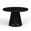ESSTISCH runder ausziehbarer Tisch für Esszimmer DOVER 90 / 190 cm, Farbe: Schwarz - Schwarz, Holz (190/90/77cm) - Dekori_Interiors