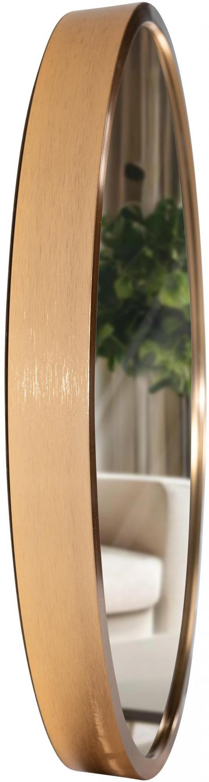 WANDSPIEGEL rund 30 cm Metall Gold Matt - Roségold, Metall (30/30/3cm) - CLP