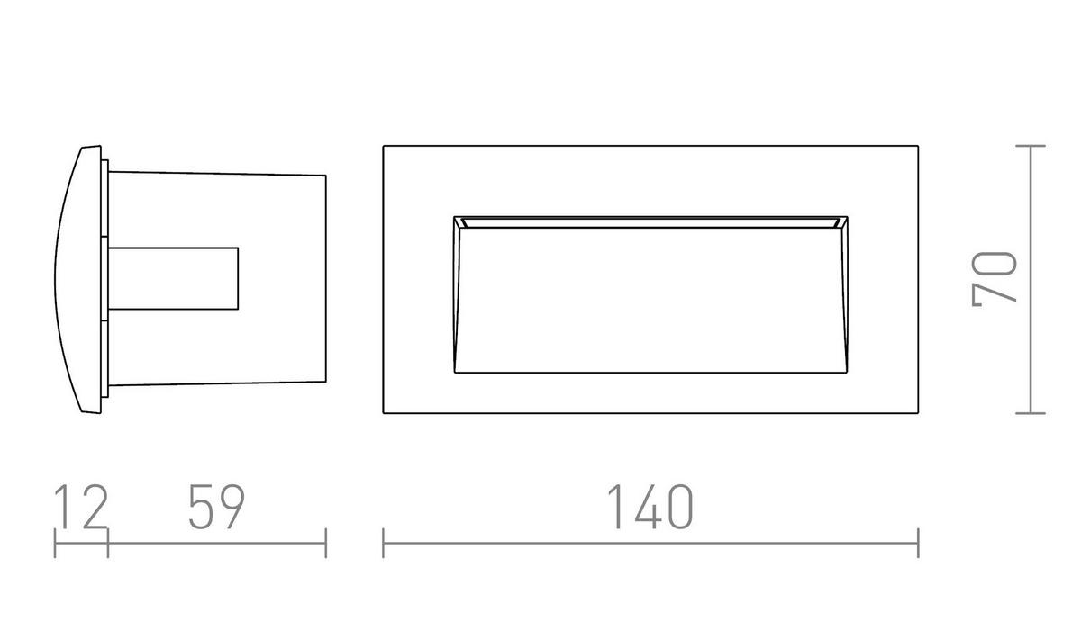 AUSSENLEUCHTE GORDIQ L Weiß 3 W IP65 - Weiß, Metall (14/7/12cm) - Rendl