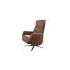 RELAXSESSEL SARI Braun Leder - Schwarz/Braun, Leder/Metall (77/108/89cm) - KAWOLA