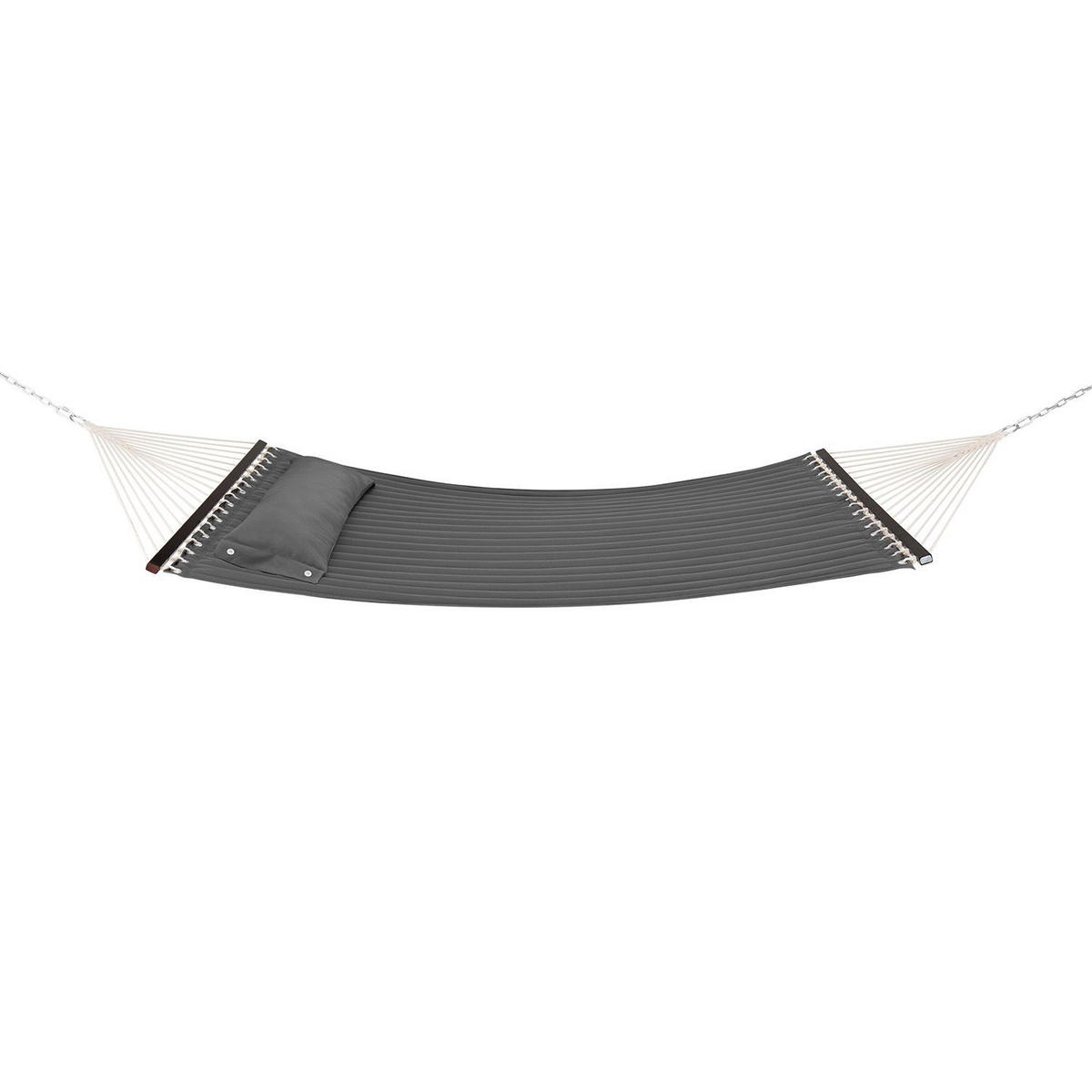 HÄNGEMATTE Cata anthrazit 360x120x115 cm inkl. Kissen - Anthrazit, Textil/Metall (140/115/360cm) - Juskys