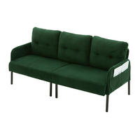 3-SITZER-SOFA 171/72/80 cm aus Cord mit Seitentasche Smaragdgrün - Smaragdgrün, Textil (72/80/171cm) - Modenvie