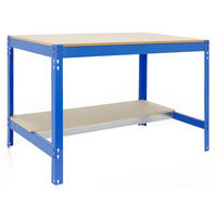 WERKBANK BUFFALO | HxBxT 84x90x76cm | Traglast 400kg | Blau - Blau, Holz (90/84/76cm) - PROREGAL