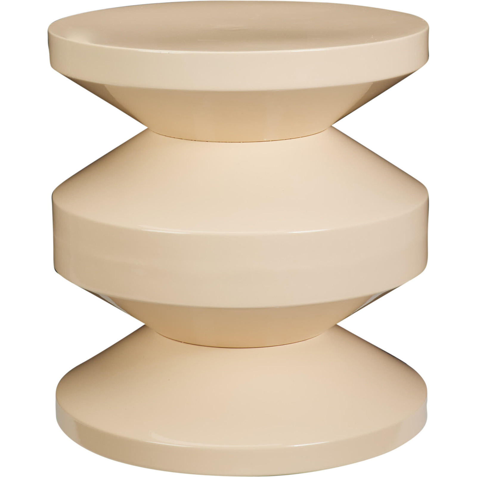 METALL-BEISTELLTISCH Tafel Beige 31/31/33 cm - Gelb, Metall (31/31/33cm) - Home Styling Collection