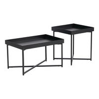 COUCHTISCH Heinola SET 2-teilig 40/40/44 - Schwarz, Metall (40/40/44cm) - [en.casa]