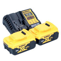 DEWALT DCB 1104 P2 Akku Starter Set 12 V / 18 V 2x Akku 5,0 Ah + DCB 1104 Ladegerät - Multicolor, Kunststoff (15/155/7cm) - DeWalt