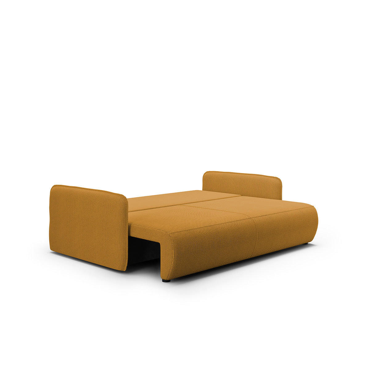 POHOVKA Claudio 3MÍSTNÁ Hořčičná žlutá - žlutá, dřevo (216/86/105cm) - Petits-meubles