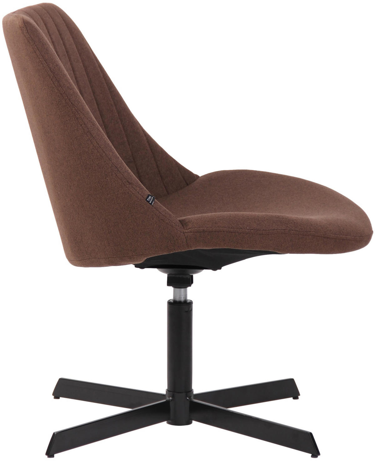 DREHSTUHL Stoff braun - Schwarz/Braun, Textil/Metall (63/79/71cm) - CLP