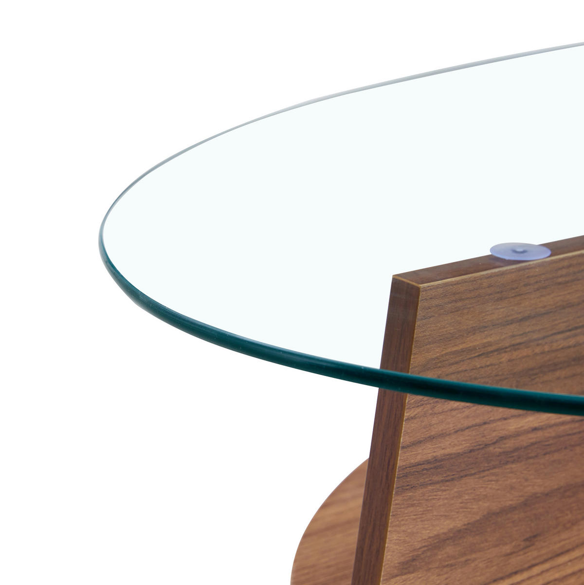 COUCHTISCH 104.9/60 cm Transparent/Nussbaum aus MDF und Sicherheitsglas mit Ablage - Nussbaumfarben, Holzwerkstoff (104.9/60/35.6cm) - OKMYHOME