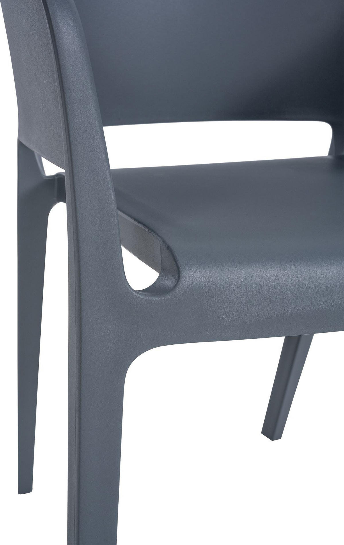 GARTENSTUHL Kunststoff anthrazit - Anthrazit, Kunststoff (56/78/53cm) - CLP