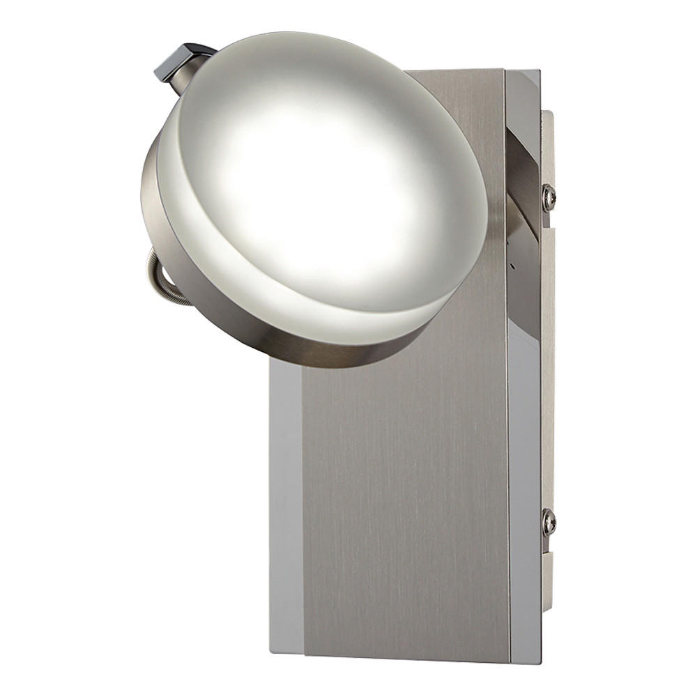 LED WANDLEUCHTE Metall Silber schwenkbar - Silberfarben, Metall (16.5/19/13.5cm)