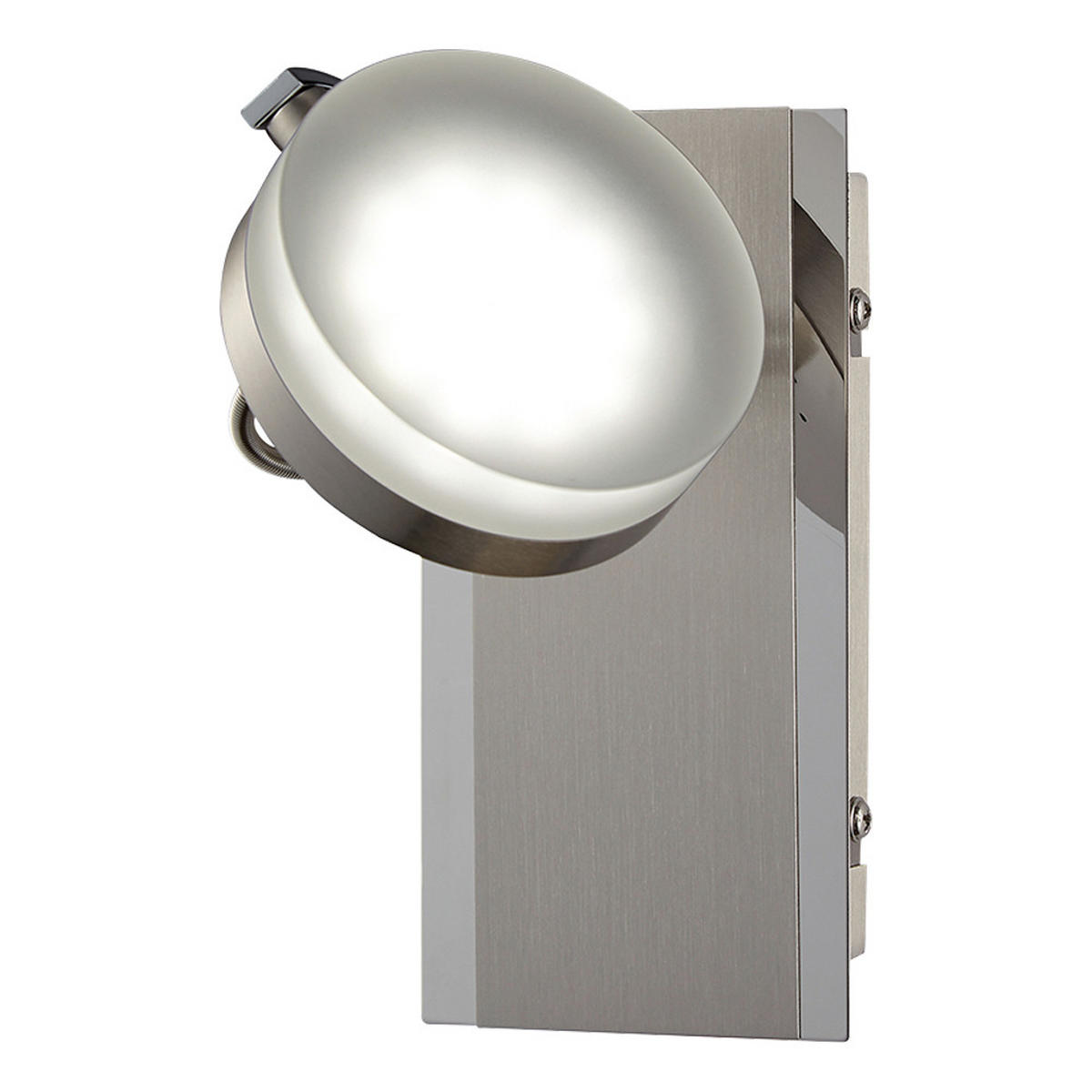 LED WANDLEUCHTE Metall Silber schwenkbar - Silberfarben, Metall (16.5/19/13.5cm)