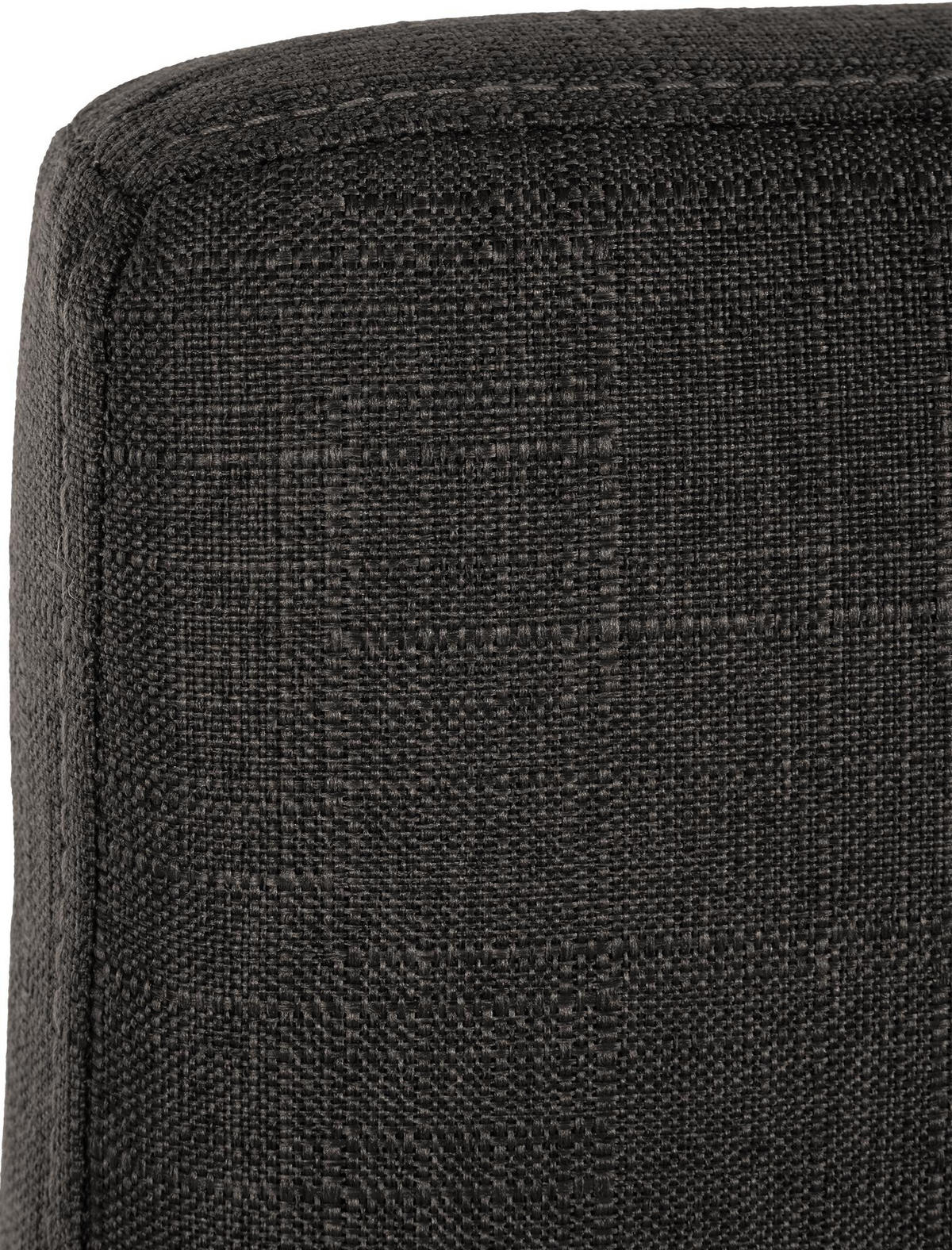 BARHOCKER Stoff Dunkelgrau - Dunkelgrau/Schwarz, Textil/Metall (43/110/49cm) - CLP