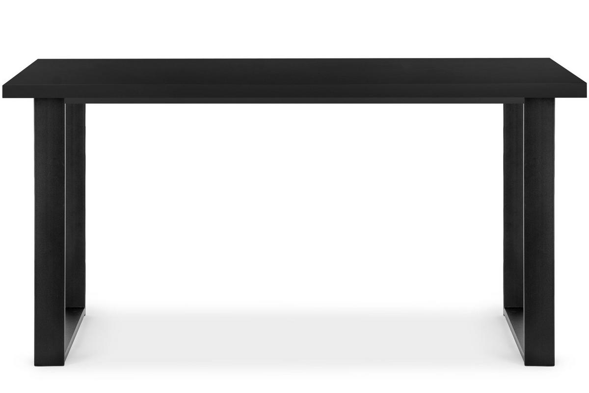 ESSTISCH CETO ausziehbar rechteckig Loft-Stile, schwarz - Schwarz, Holz/Metall (80/150/77cm) - KONSIMO®