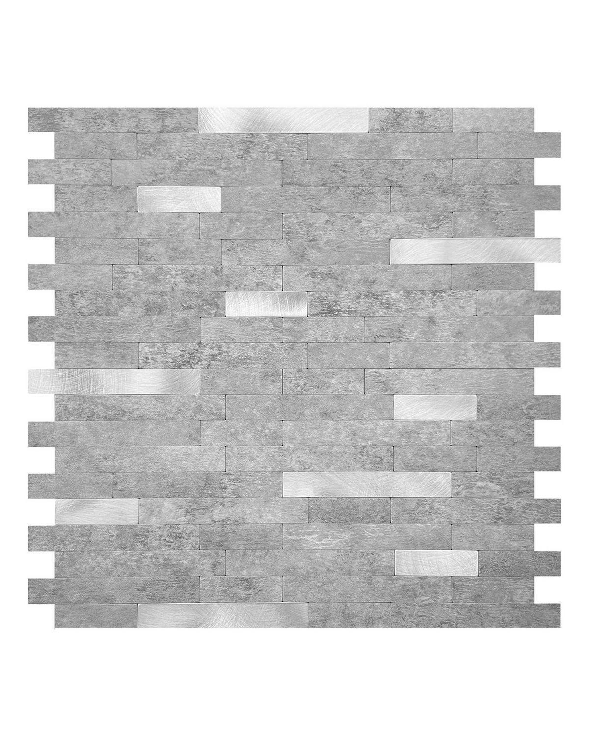 FLIESENAUFKLEBER 1 Stück 29,7 x 29,2 cm Selbstklebende Fliesen - Mela Tigre - Graphitfarben/Grau, Kunststoff (29.2/0.4/27.7cm) - Mazovia