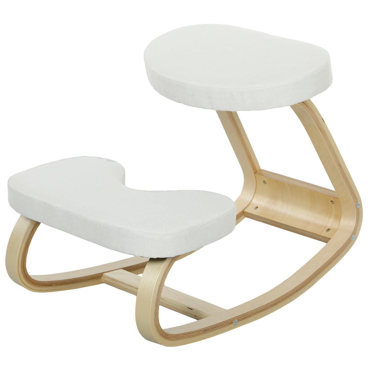 KNIESITZ DE-11774 50/73/55 cm Creme - Creme, Holz (50/55/73cm) - ComfortXL