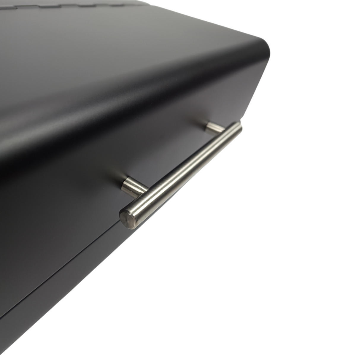 BROTKASTEN Metall Schwarz mit Griff 36x20,5x14,5 cm - Silberfarben/Schwarz, Metall (36/14.5/20.5cm) - Begryf