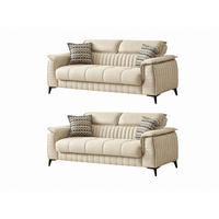 SITZGARNITUR Regina, Beige Stellvariante 2+2 - Beige, Holzwerkstoff/Kunststoff (178/85/95cm)
