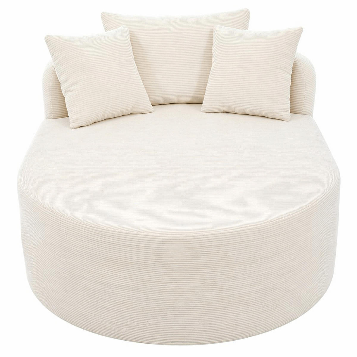 XXL-SESSEL montagefrei mit 122 cm Sitztiefe, DE-42520, Hellbeige - Beige, Textil (170/83/112.5cm) - ComfortXL