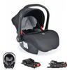 BABYSCHALE Set grau mit Isofixbasis Royal, i-Size (40 - 87cm) Gruppe 0+ - Grau, Kunststoff (33/73/42cm) - Moni