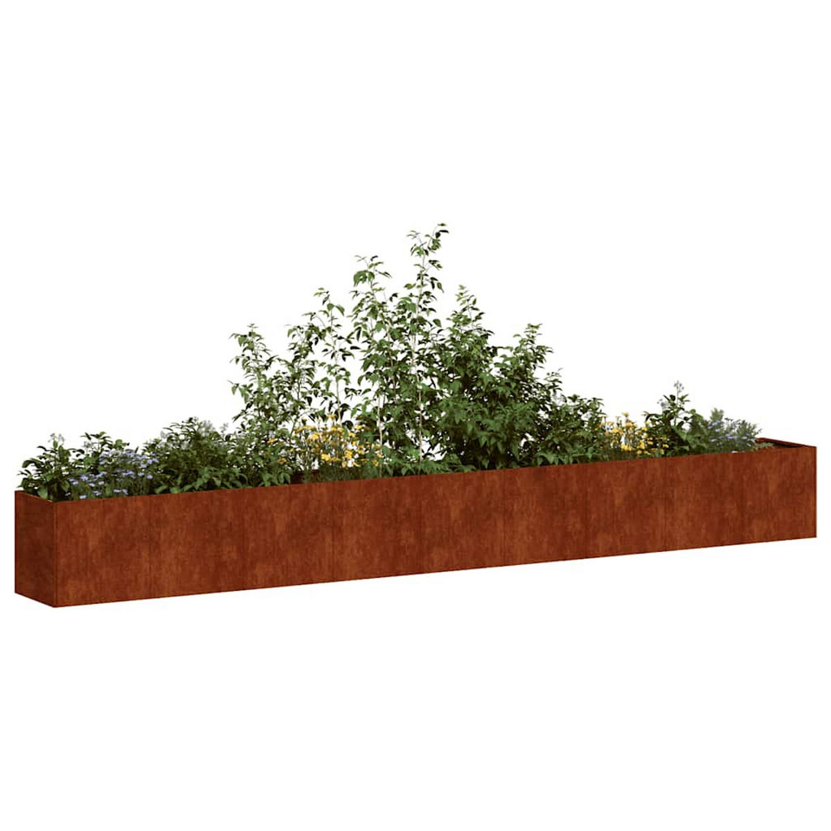 PFLANZKÜBEL Rostig 360/40/40 Cm Wetterfester Stahl - Rostfarben, Metall (40/40/360cm) - vidaXL