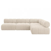 ECKSOFA modulares Sofa Samaro-L2 - 285x190x70 cm Beige Cord - Beige, Holzwerkstoff/Textil (285/190cm) - ALTDECOR