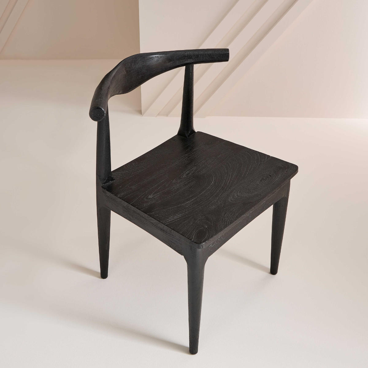 ESSZIMMERSTÜHLE MASSIVHOLZ AKAZIE SCHWARZ 2er set 56/77/56 cm - Schwarz, Holz (56/45/66cm) - Signature
