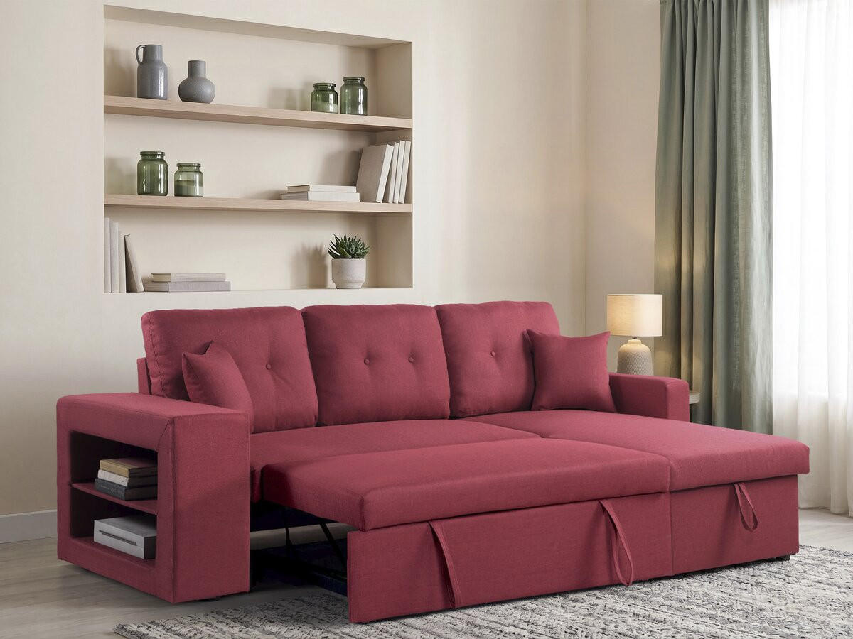 ECKSOFA axel Rot/Gelb - Rot, Textil (146/233cm) - Habitat Garten