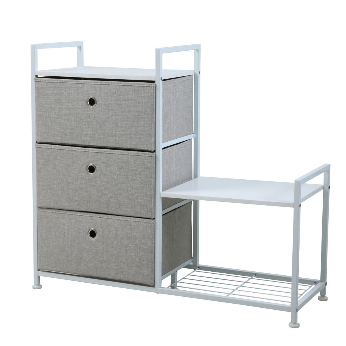 SCHUBLADEN-REGAL - Schwarz, Metall (85/76/29cm) - SVITA