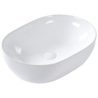 AUFSATZWASCHBECKEN 48/34 cm Omoa - Weiß, Keramik (48/14/34cm) - Beliani