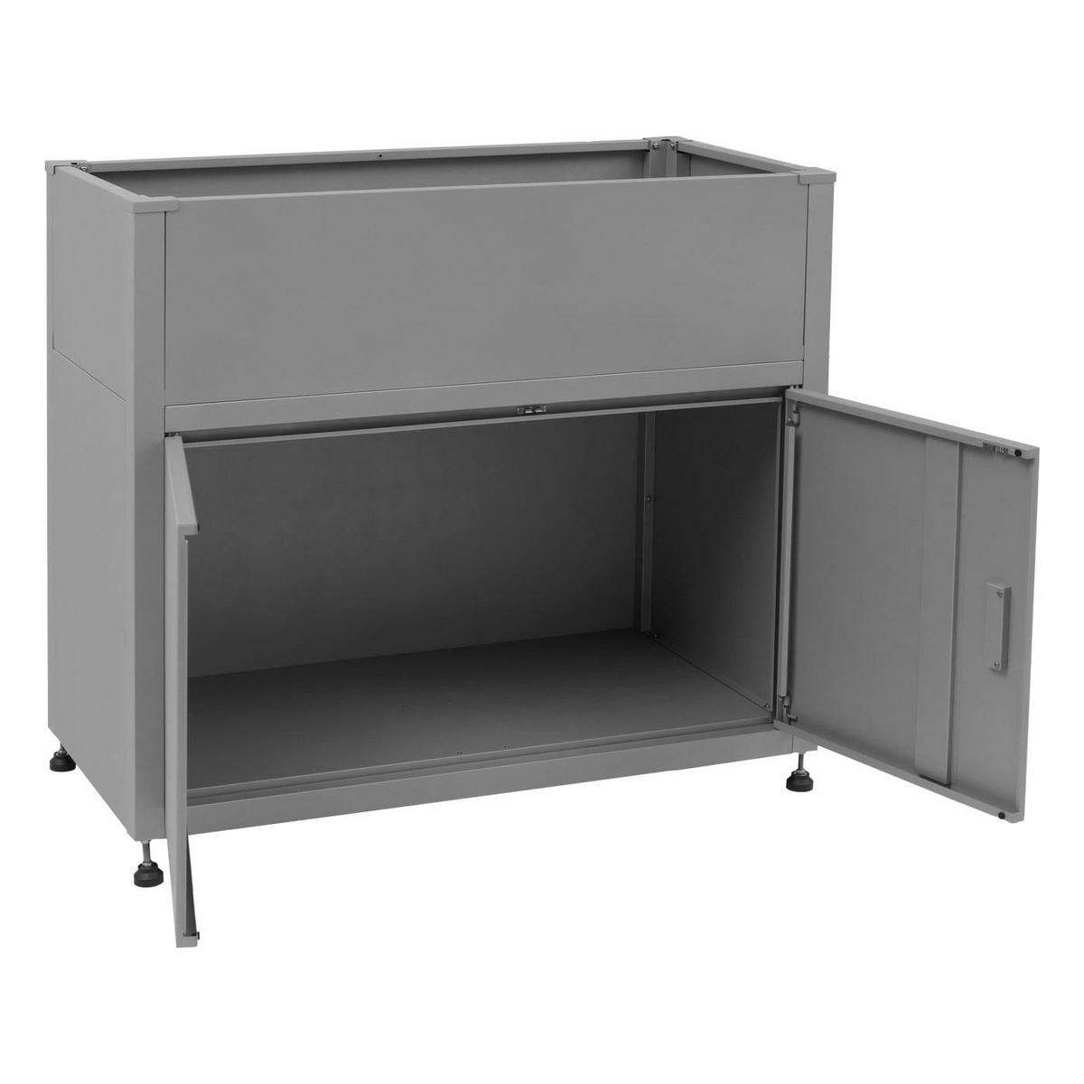 HOCHBEET 91x101x51cm Grau - Grau, Metall (101/91/51cm) - PROREGAL