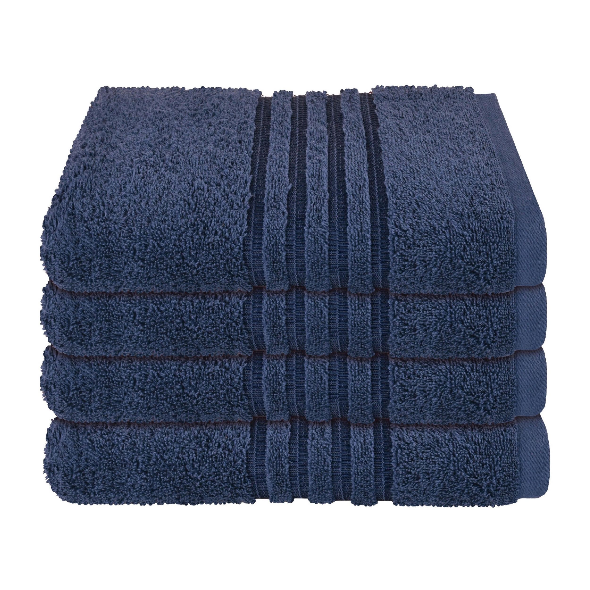 HANDTUCHSET Milano - 4-teilig - 50 x 100 cm - Dunkelblau - Dunkelblau, Textil (50/100cm) - SCHIESSER