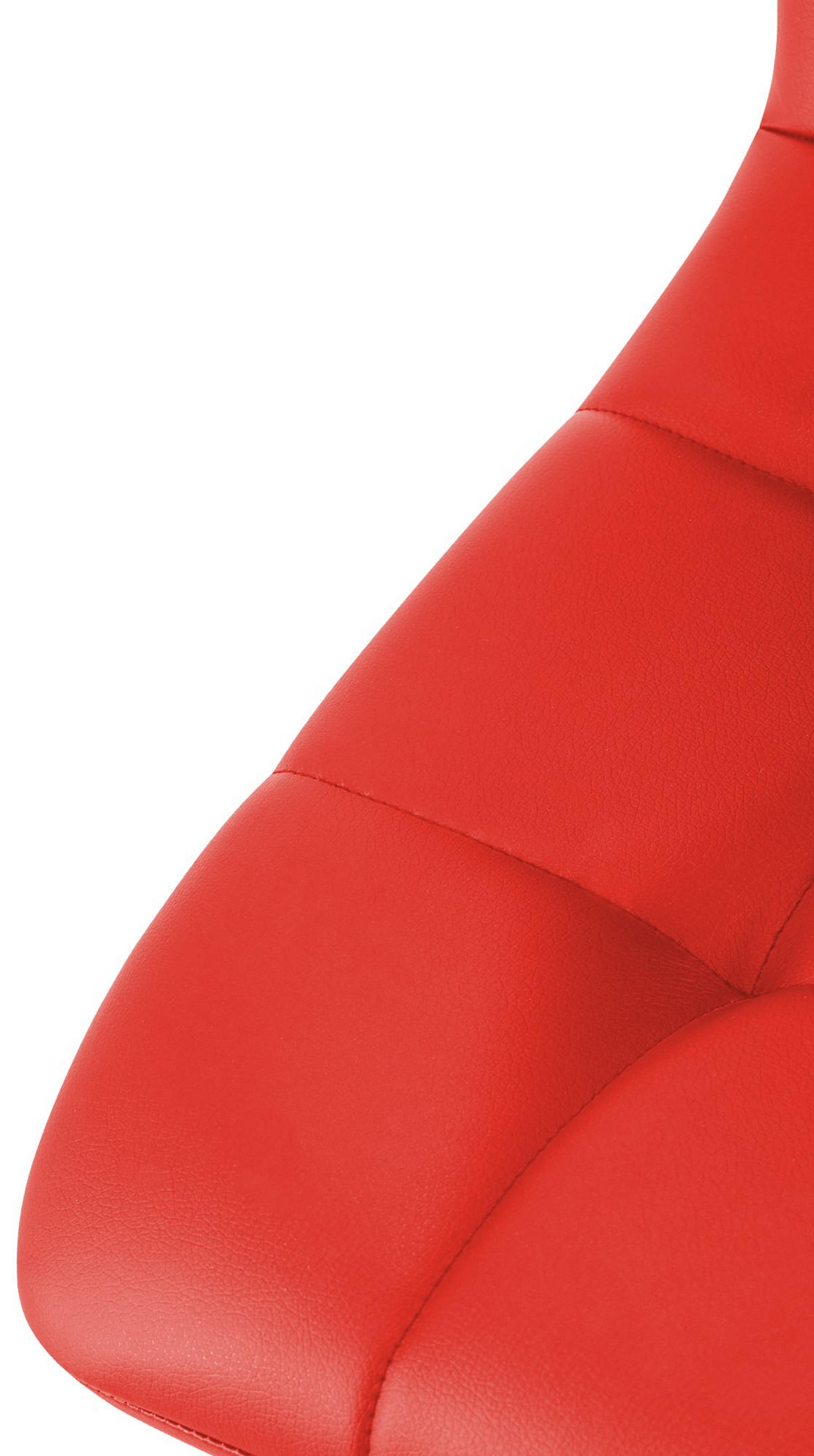 STUHL 4er Set Lederlook rot - Rot/Schwarz, Textil/Metall (45/84/55cm) - CLP