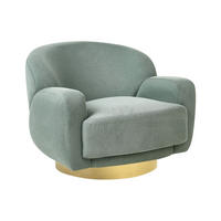 SESSEL Hellgrün Lejre - Goldfarben/Hellgrün, Textil (92/70/83cm) - Beliani