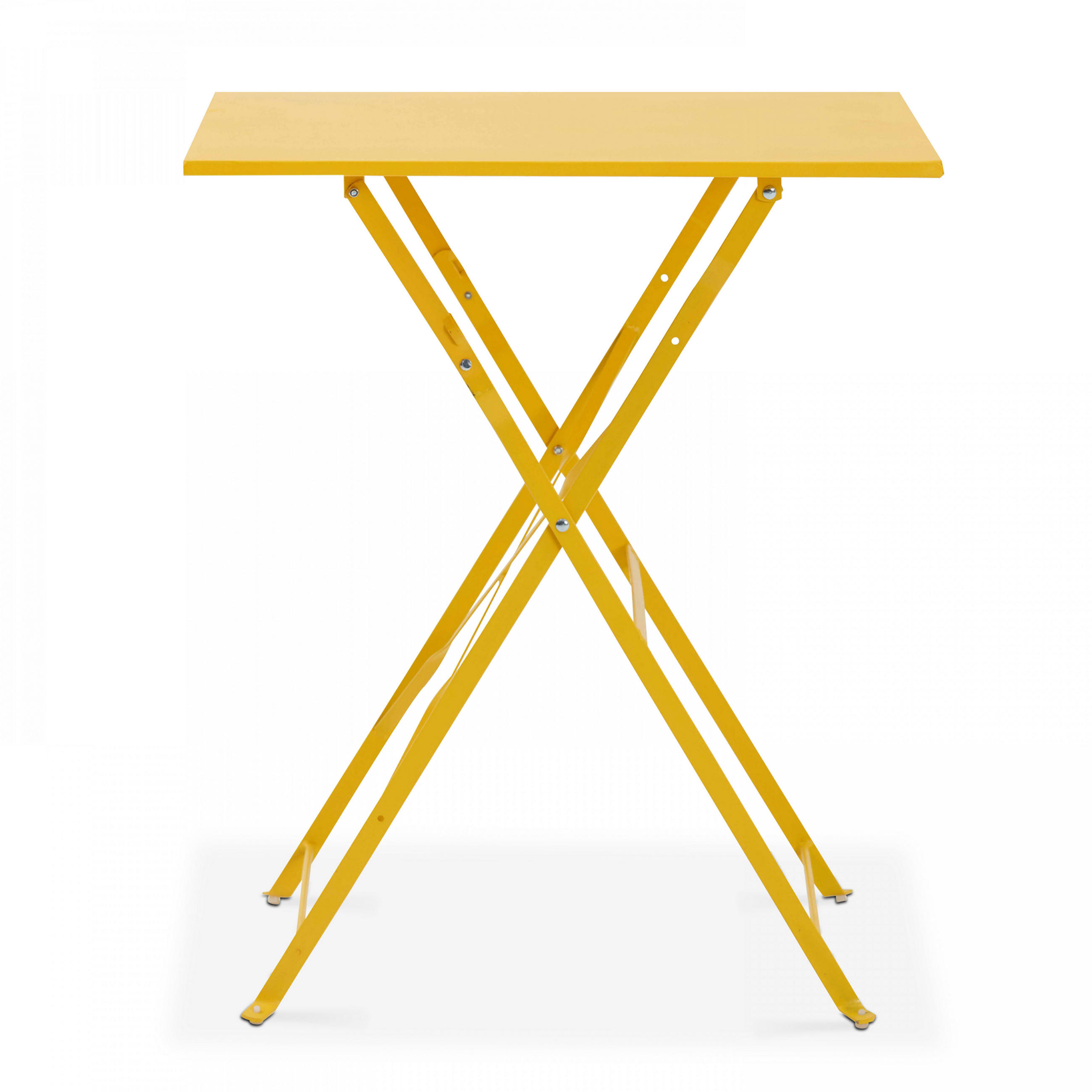 GARTENTISCH , klappbar, Gelb - Gelb, Metall (60/60/71cm) - Oviala