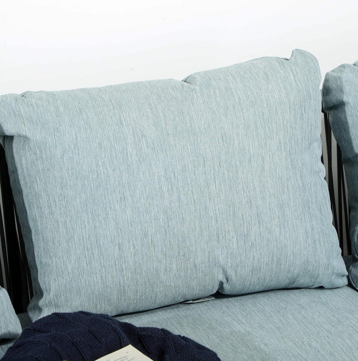LOUNGE-SET 120/71/65 cm grau aus Aluminium mit Kissen und Tisch - Grau, Metall - OKWISH