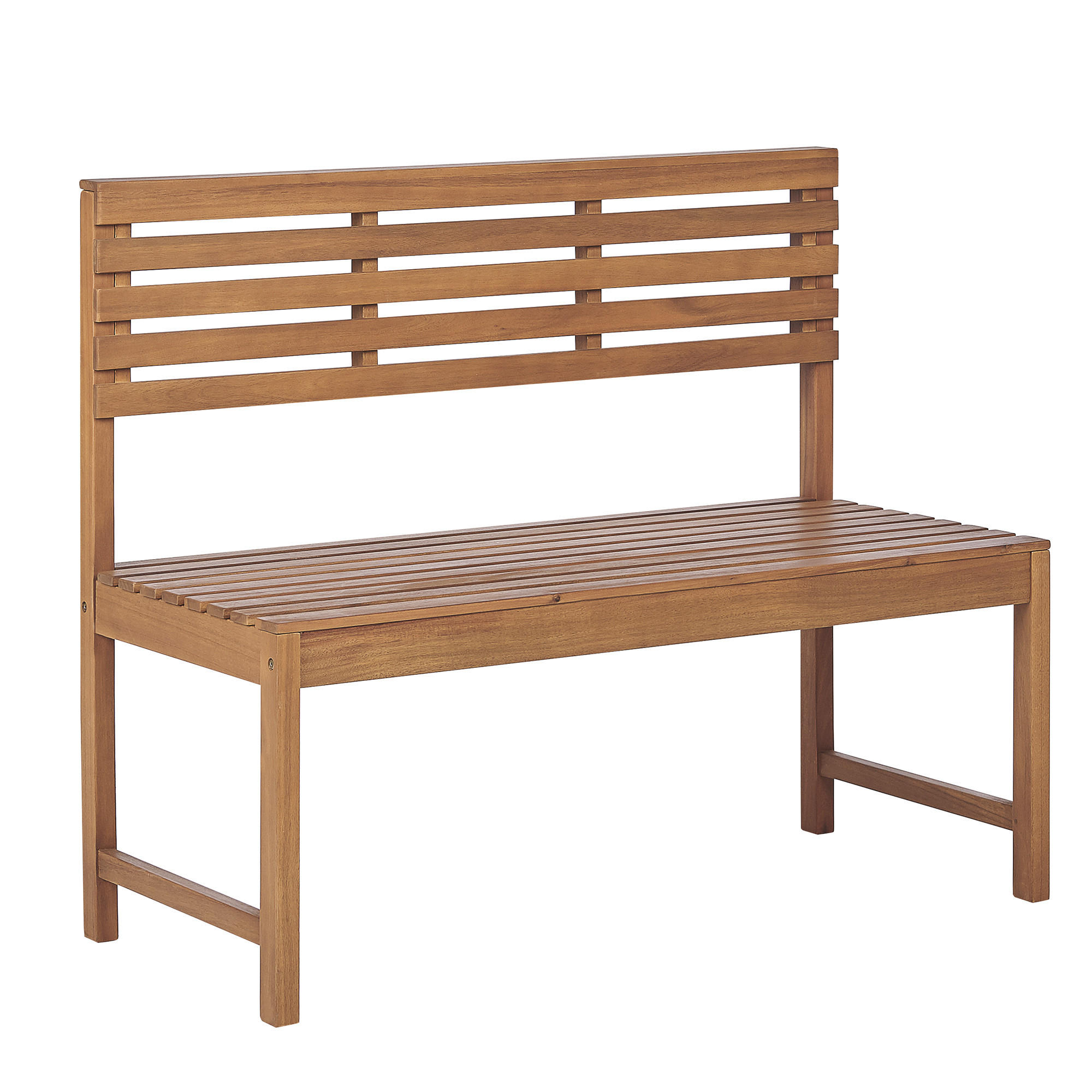 VRTNA KLUPA bagremovo drvo svijetlosmeđi 110 cm Treia - svijetlo smeđa, drvo (110/92/40cm) - Beliani