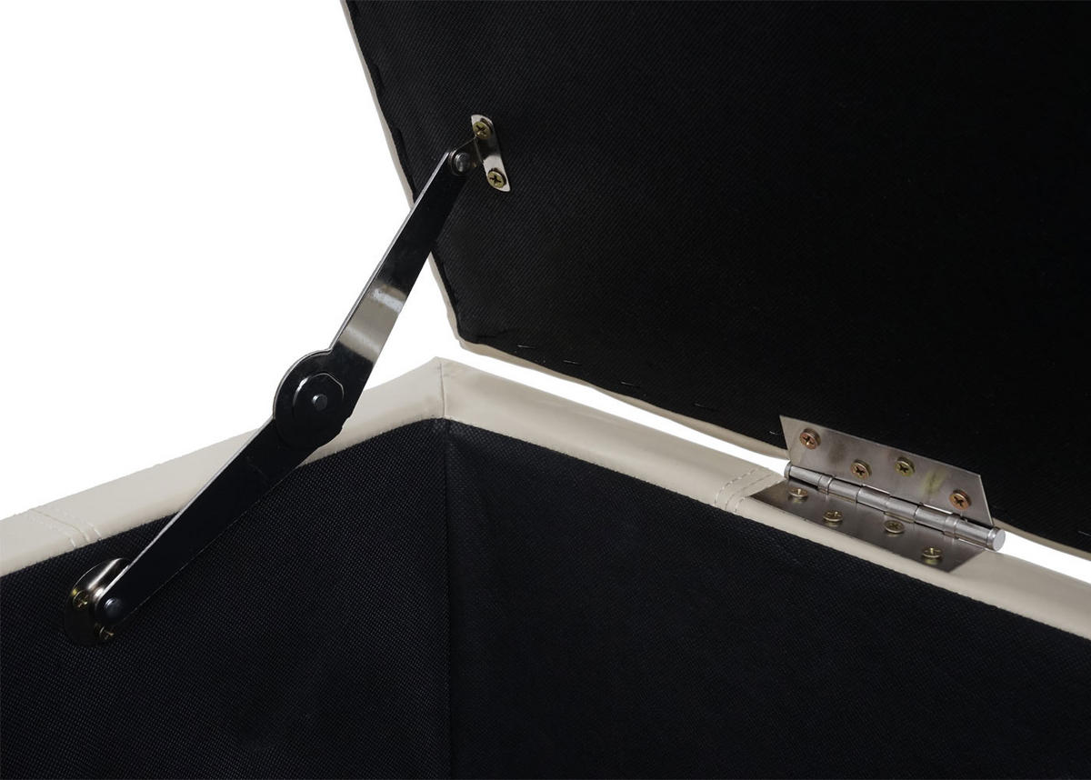 AUFBEWAHRUNGS-TRUHE Lars 45x114x45cm Kunstleder Creme - Beige, Kunststoff (114/45/45cm) - BERLINLODGE