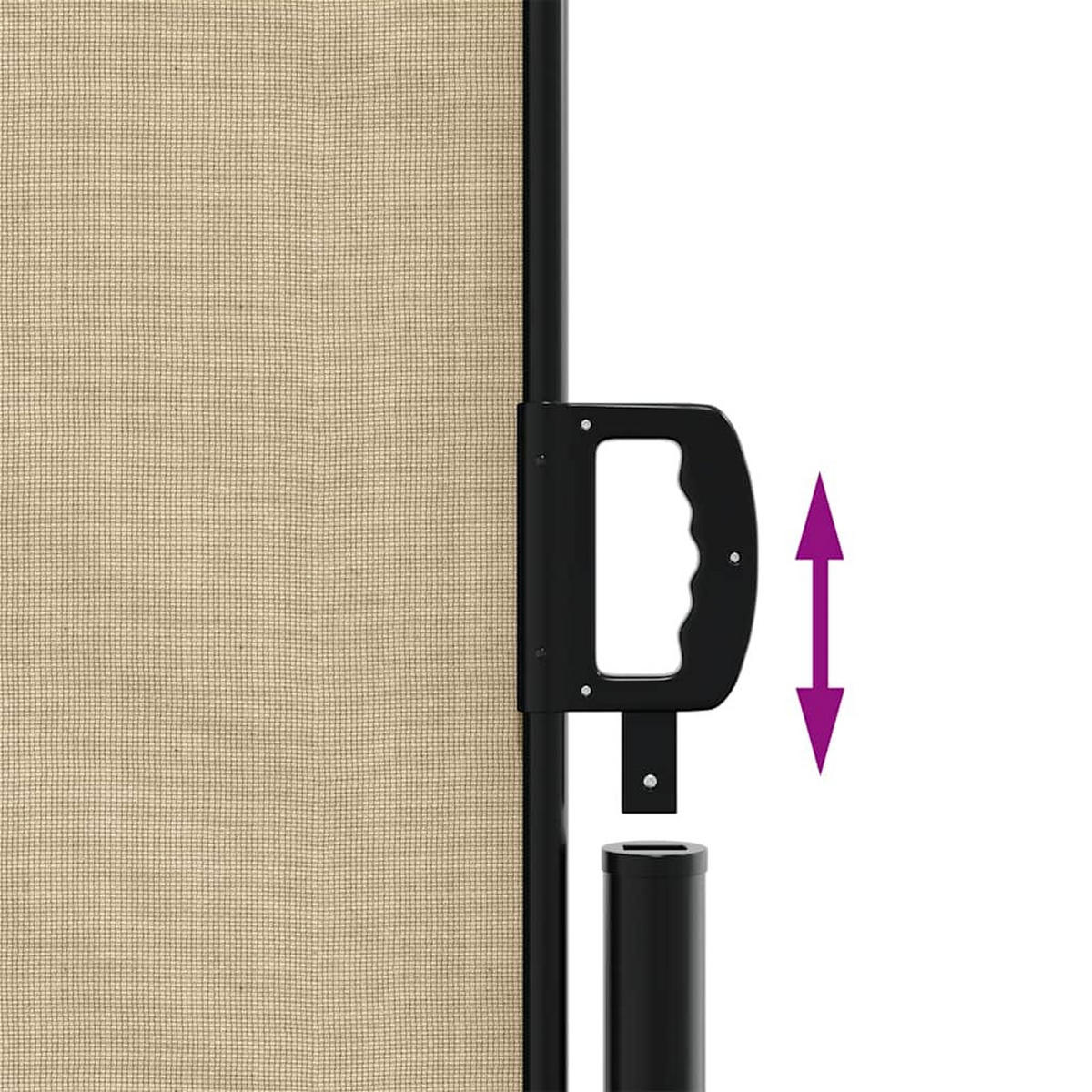 SEITENMARKISE Ausziehbar Beige 117/300 Cm - Beige, Textil (117/300cm) - vidaXL