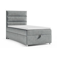 BOXBETT mit Bettkasten Trinity K-4 SINGLE Bonellfederkern - Grau, Holz/Holzwerkstoff (80/200cm) - Best For Home