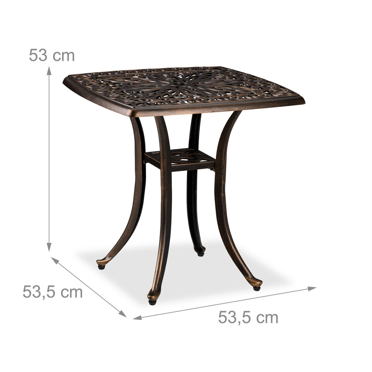 GARTENTISCH - Multicolor, Kunststoff/Metall (53.5/53.5/53cm) - Relaxdays