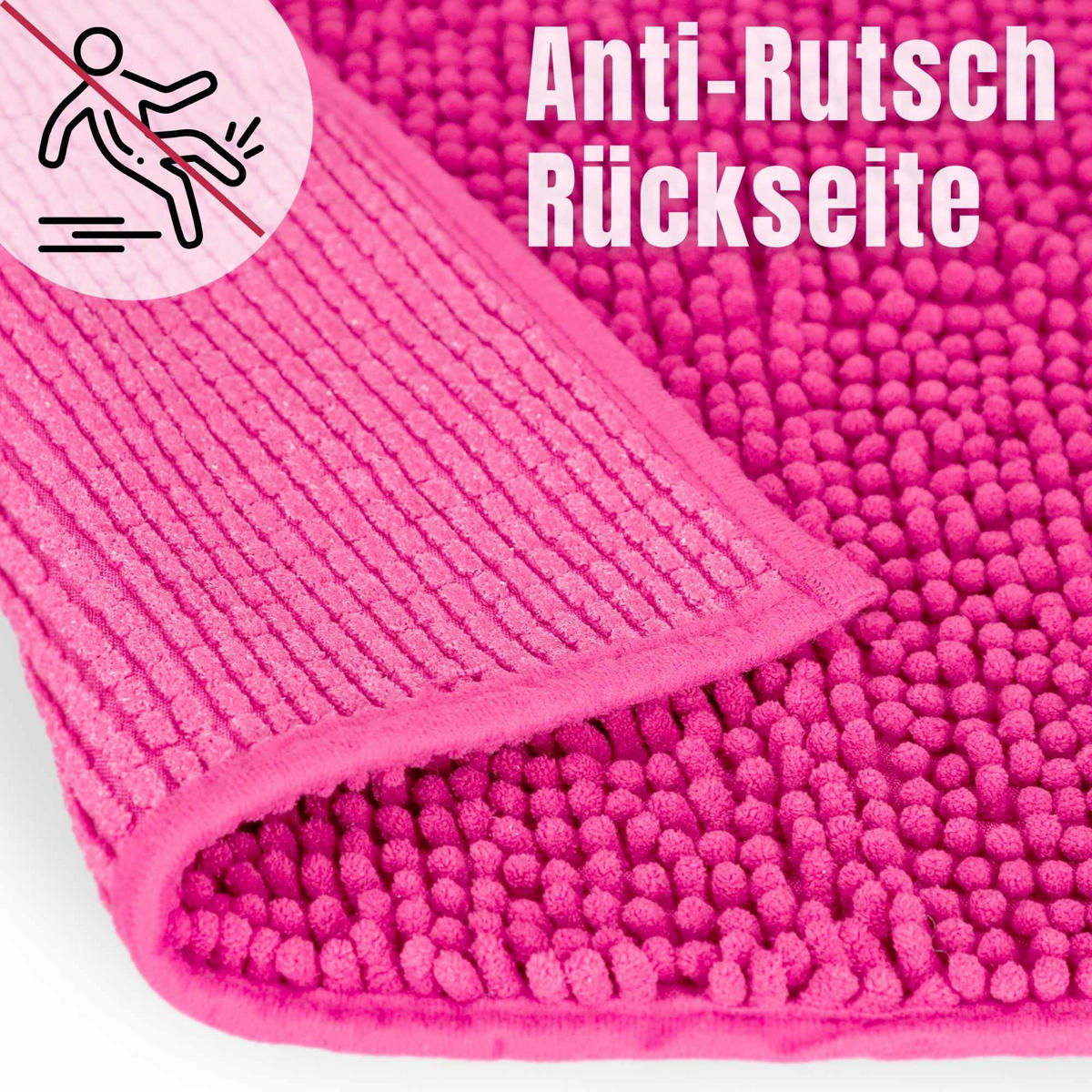 BADEMATTE PARIS - Pink, Textil (45/45cm) - WohnDirect