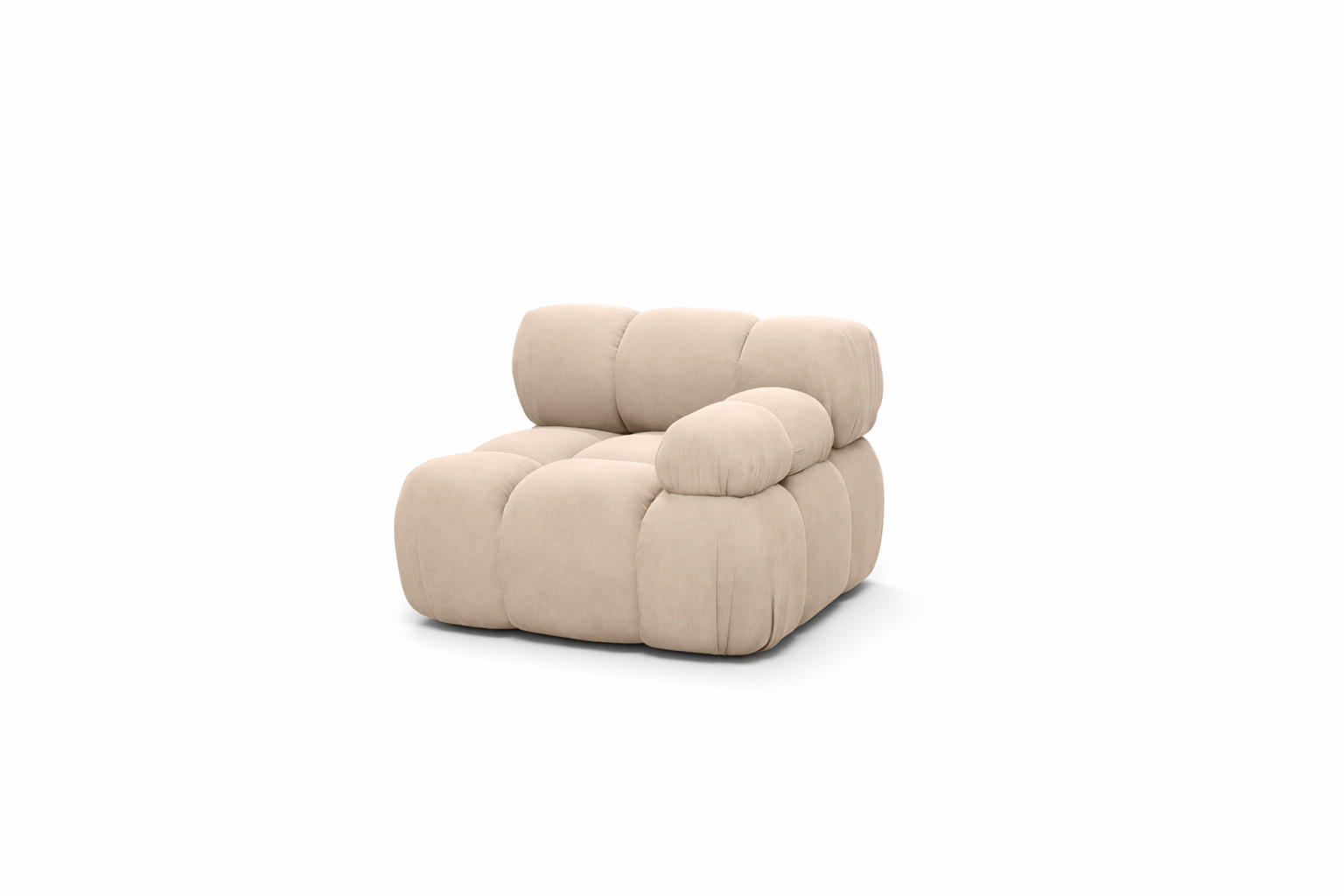 MODUL Seitlich, Für Modulares System, Stoff Salvador, Beige, Rechts, Selia - Beige, Holz (95/70/95cm) - Kaiser Möbel