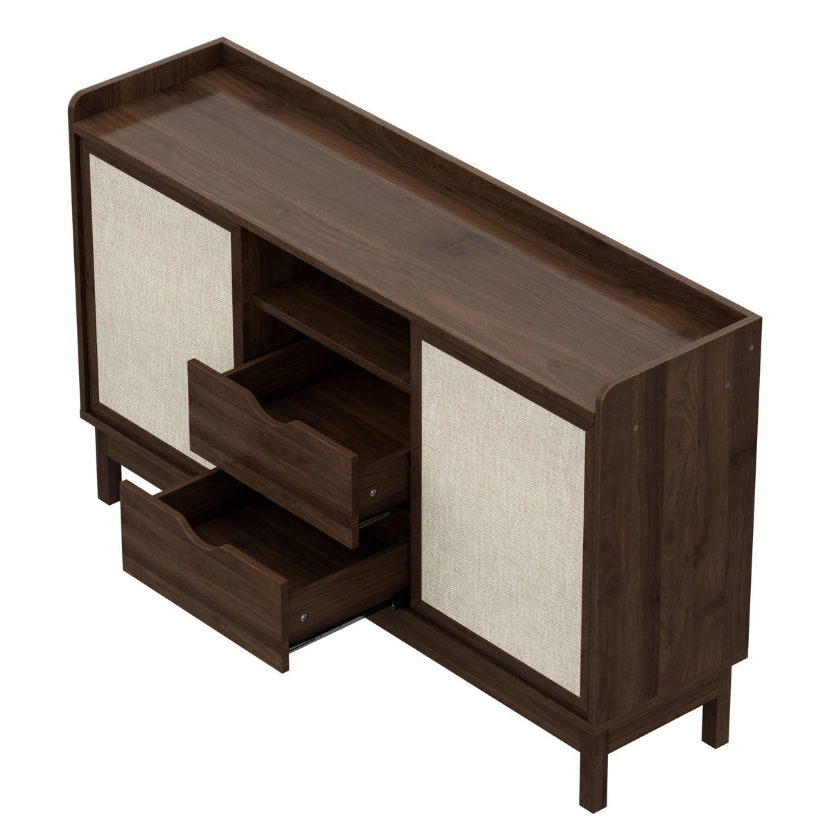 SIDEBOARD 150/39,5/80 cm mit 2 Schiebetüren & 2 Schubladen in Natur - Naturfarben, Holzwerkstoff (150/80/39.5cm) - BEAOK