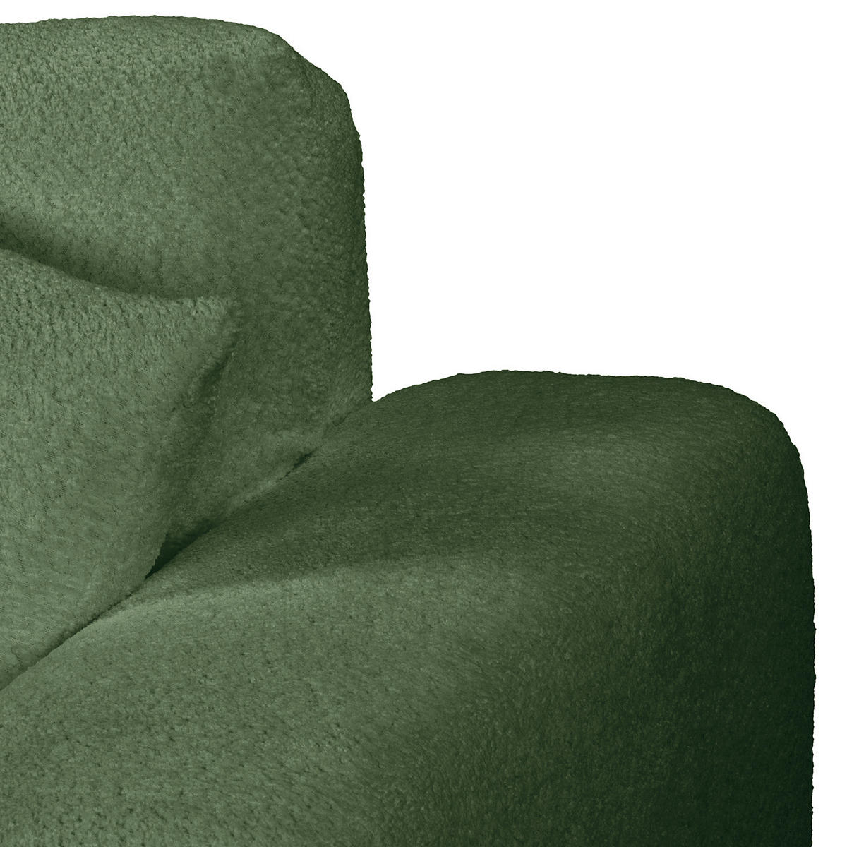 BIGSOFA - Dunkelgrün/Schwarz, Kunststoff/Textil (237/79/144cm) - home24