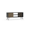 TV-ELEMENT Mictico 140 cm Schwarz Walnuss - Walnussfarben/Schwarz, Holzwerkstoff (35.5/58.4/140cm) - Decorotika