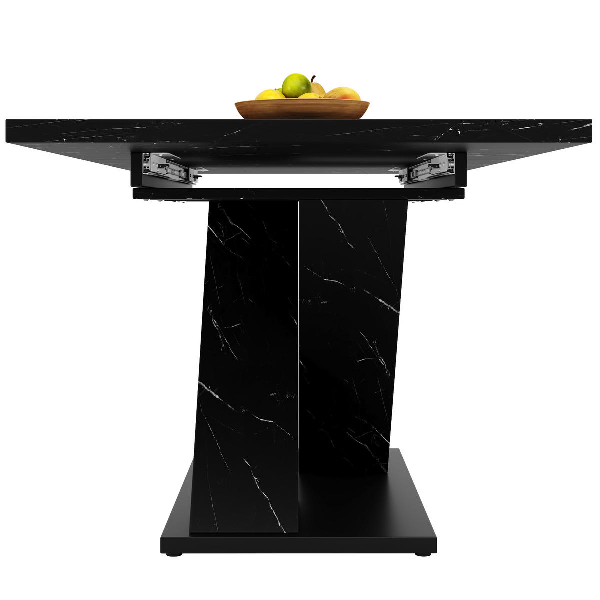 ESSTISCH ausziehbar 119-158,5/80/75 cm DE-39666 Schwarz - Schwarz, Holzwerkstoff (80/119/75cm) - ComfortXL