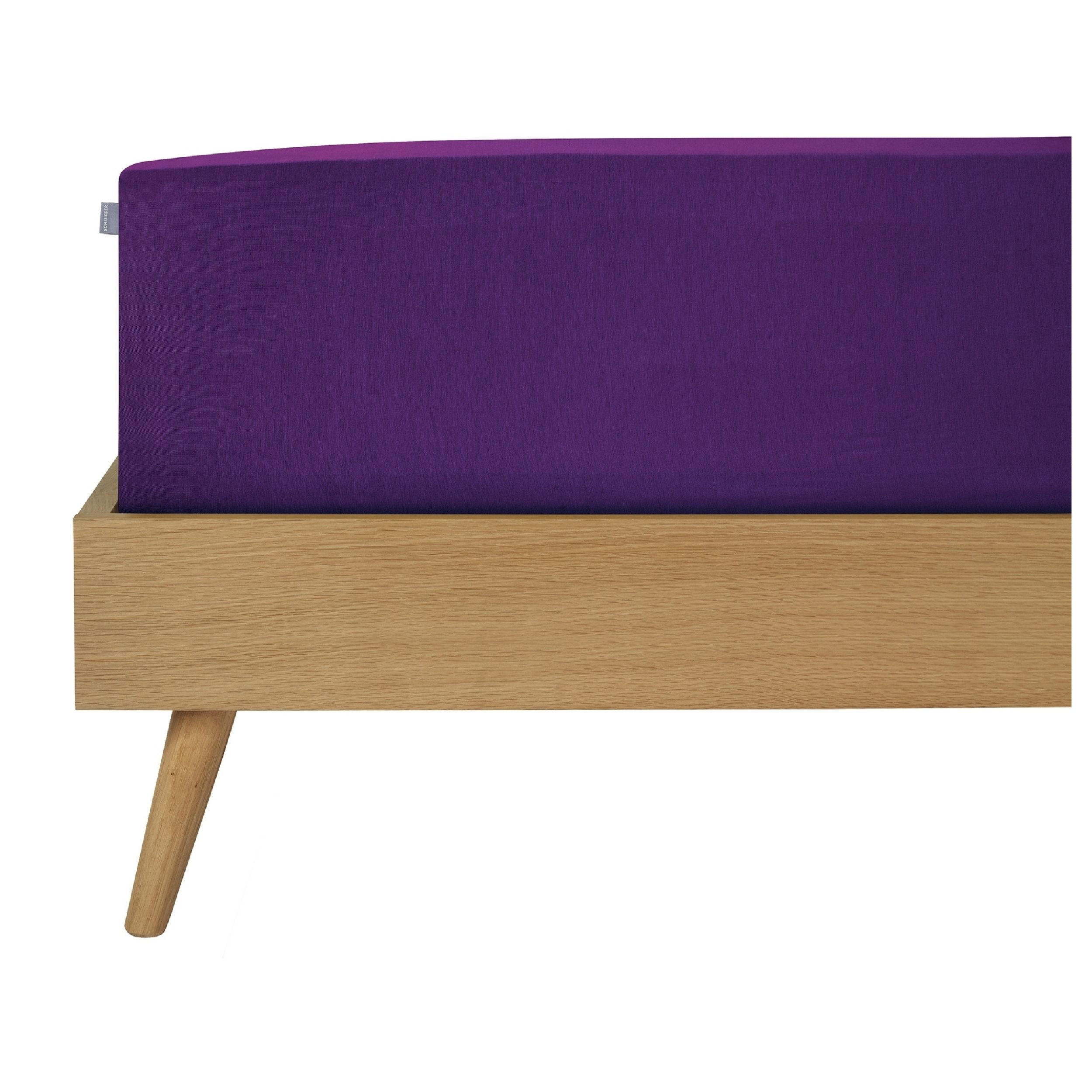 SPANNBETTLAKEN Jessi 100% Baumwolle 180x200 cm Lila - Lila, Textil (180/200cm) - SCHIESSER