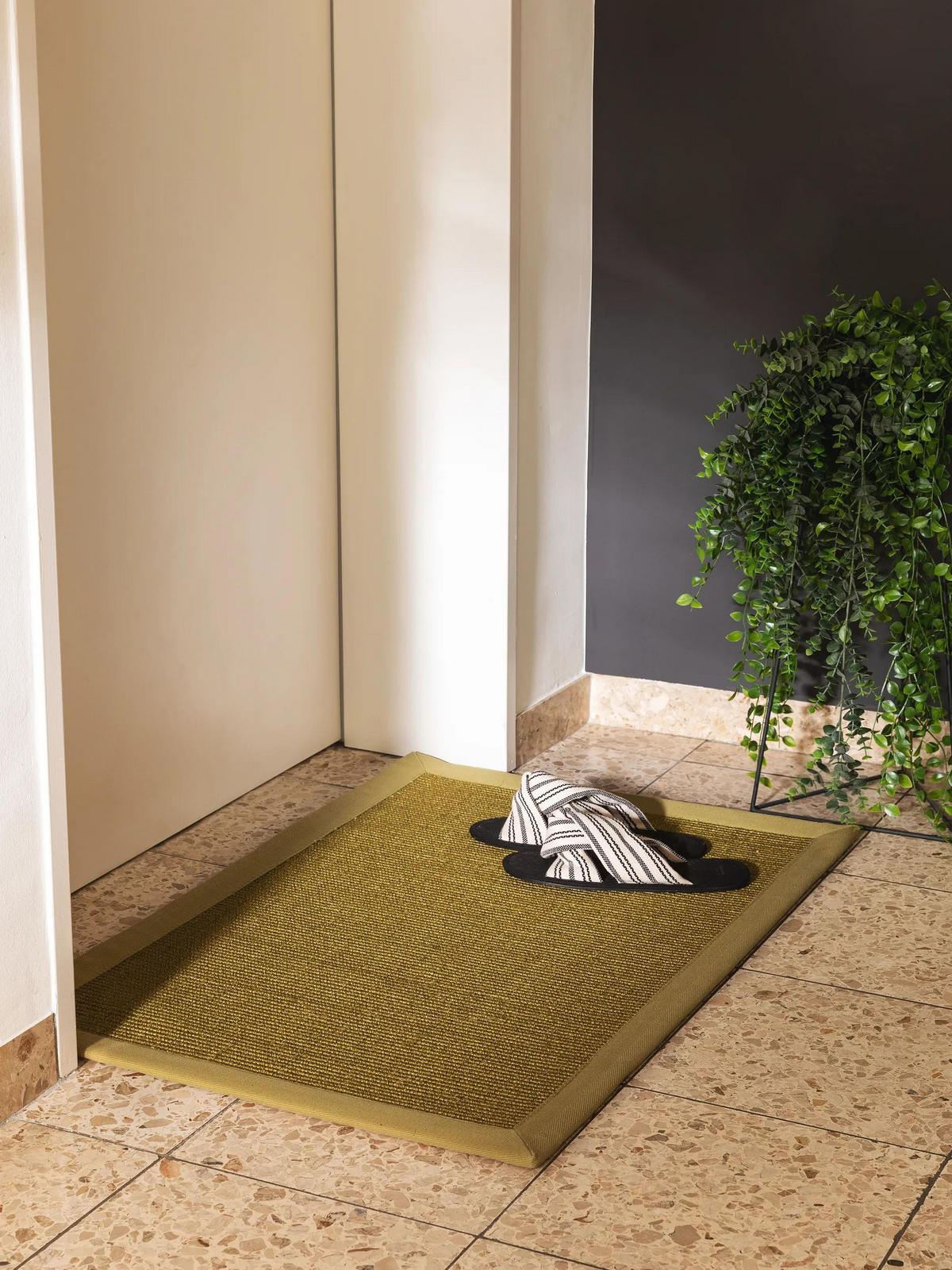 FUSSMATTE Sana Grün 60x90 cm - Grün, Textil (60/90cm) - benuta Nest